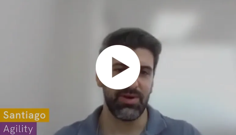 Video testimonial from Santiago, Agility customer