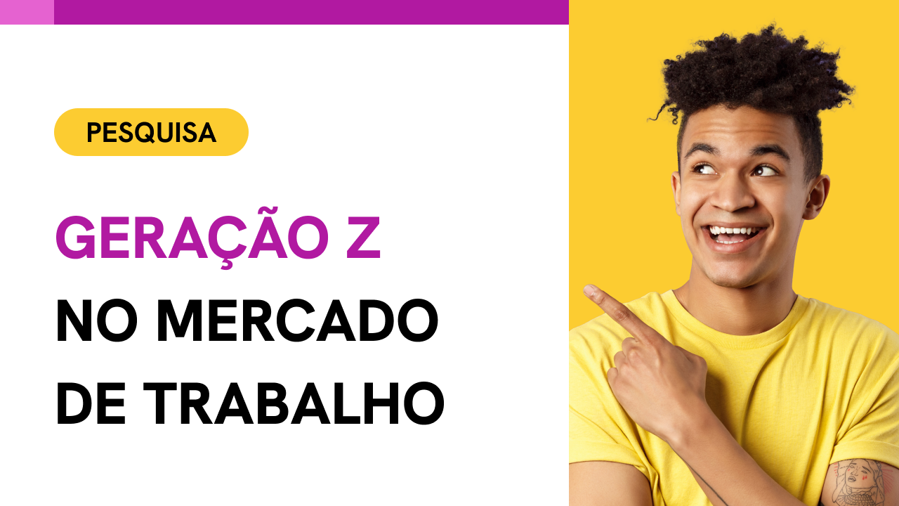 Capa da pesquisa com homem sorrindo e apontando o dedo